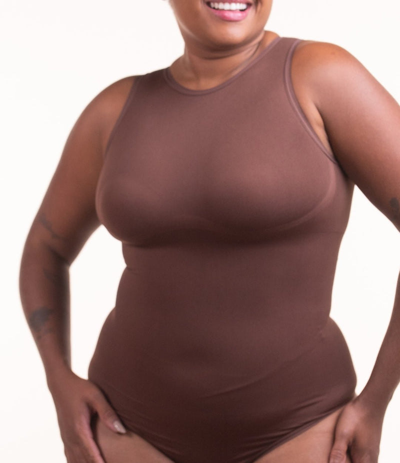 Body Chic - Body Modelador Decote Alto Sem Costura