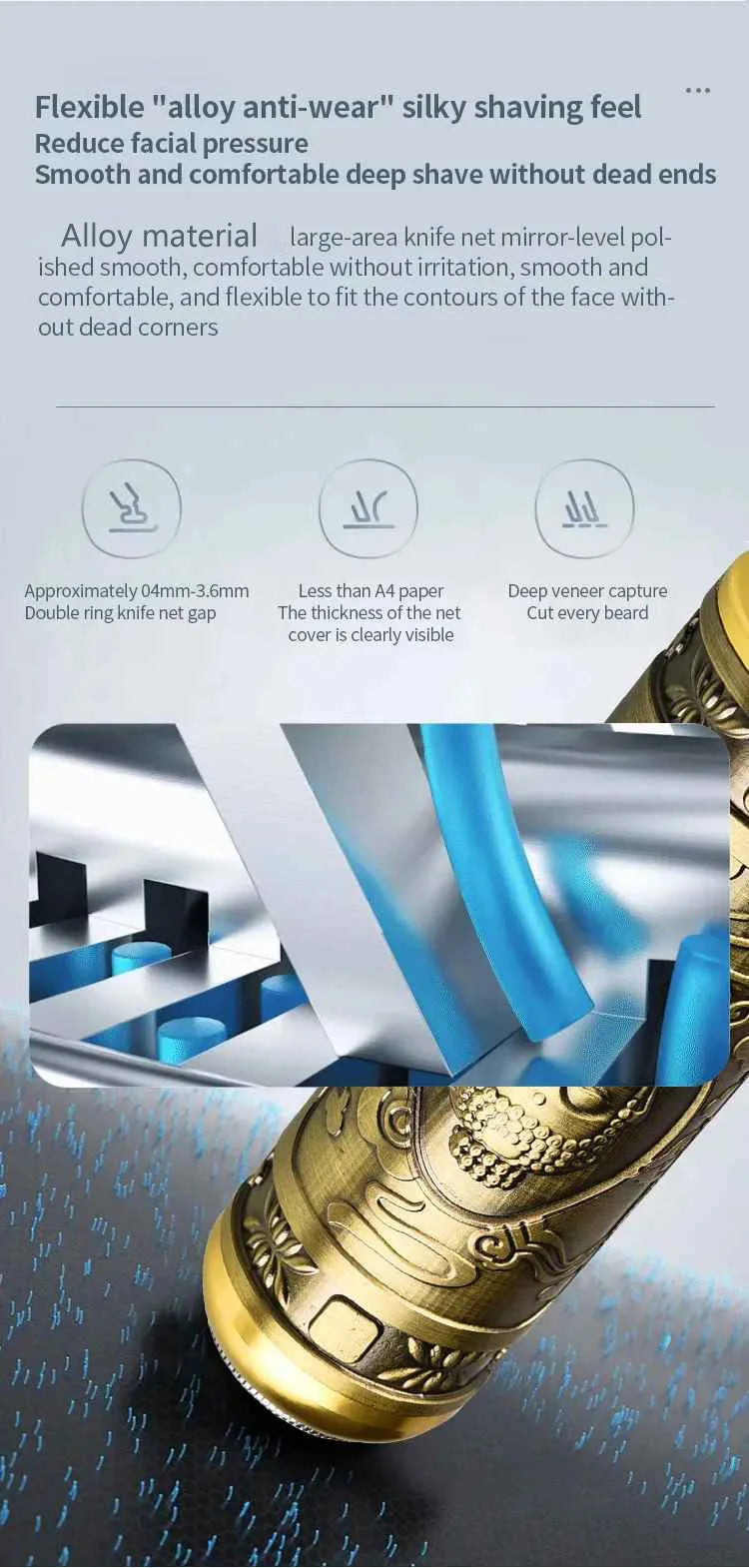 Mini barbeador elétrico para homens